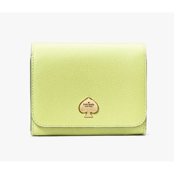 kate spade Handbags - New Kate Spade Kayla Small L-Zip Wallet Leather Lime Slushy